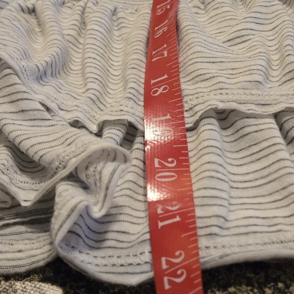 Altar’d State Ruffled Tank Top Gray & White Striped Women size XS - Picture 7 of 7